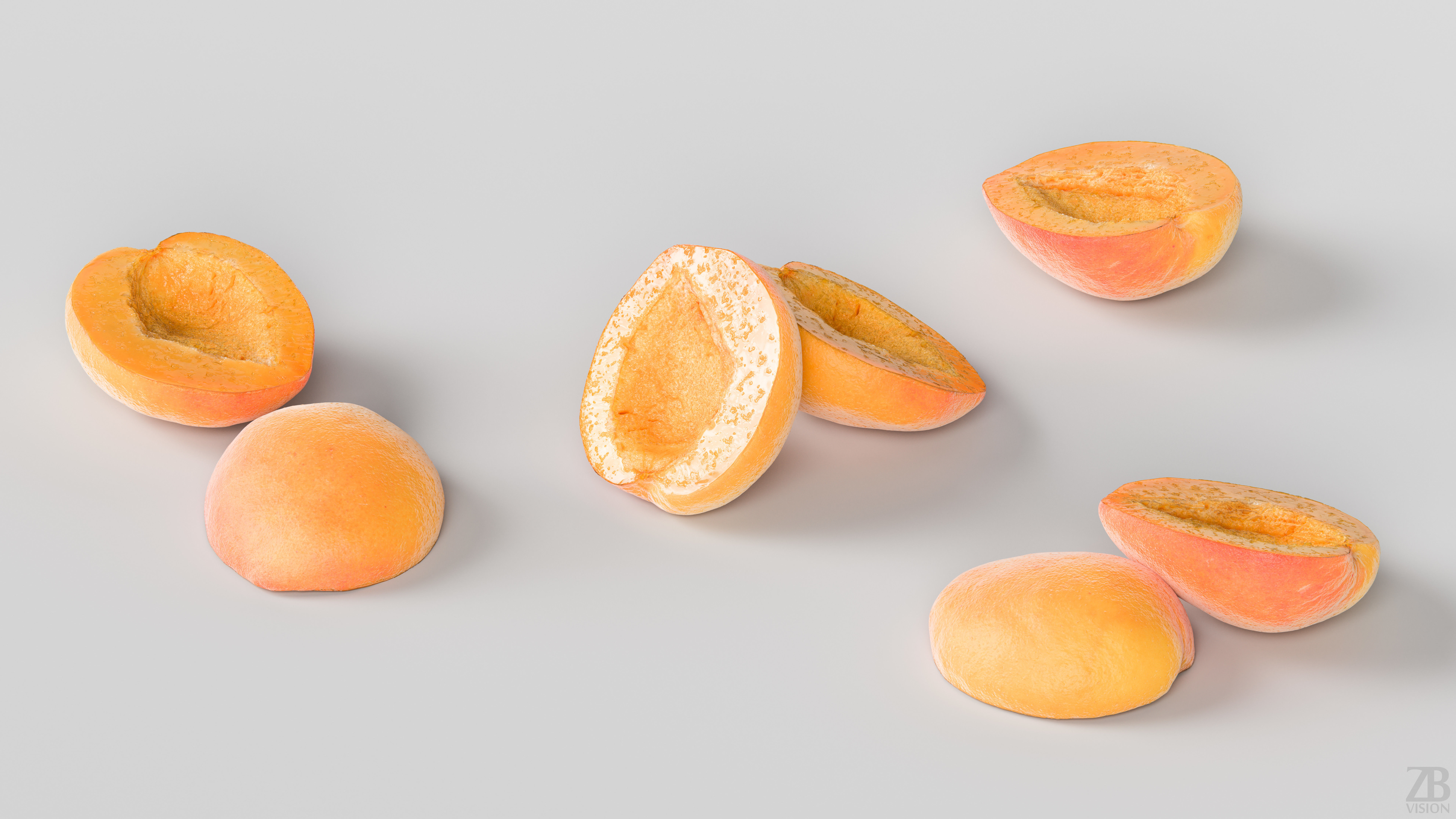 Apricot 3D model_2