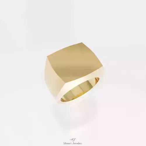 Engraveable Signet Ring Shank STL File Only 3D print model