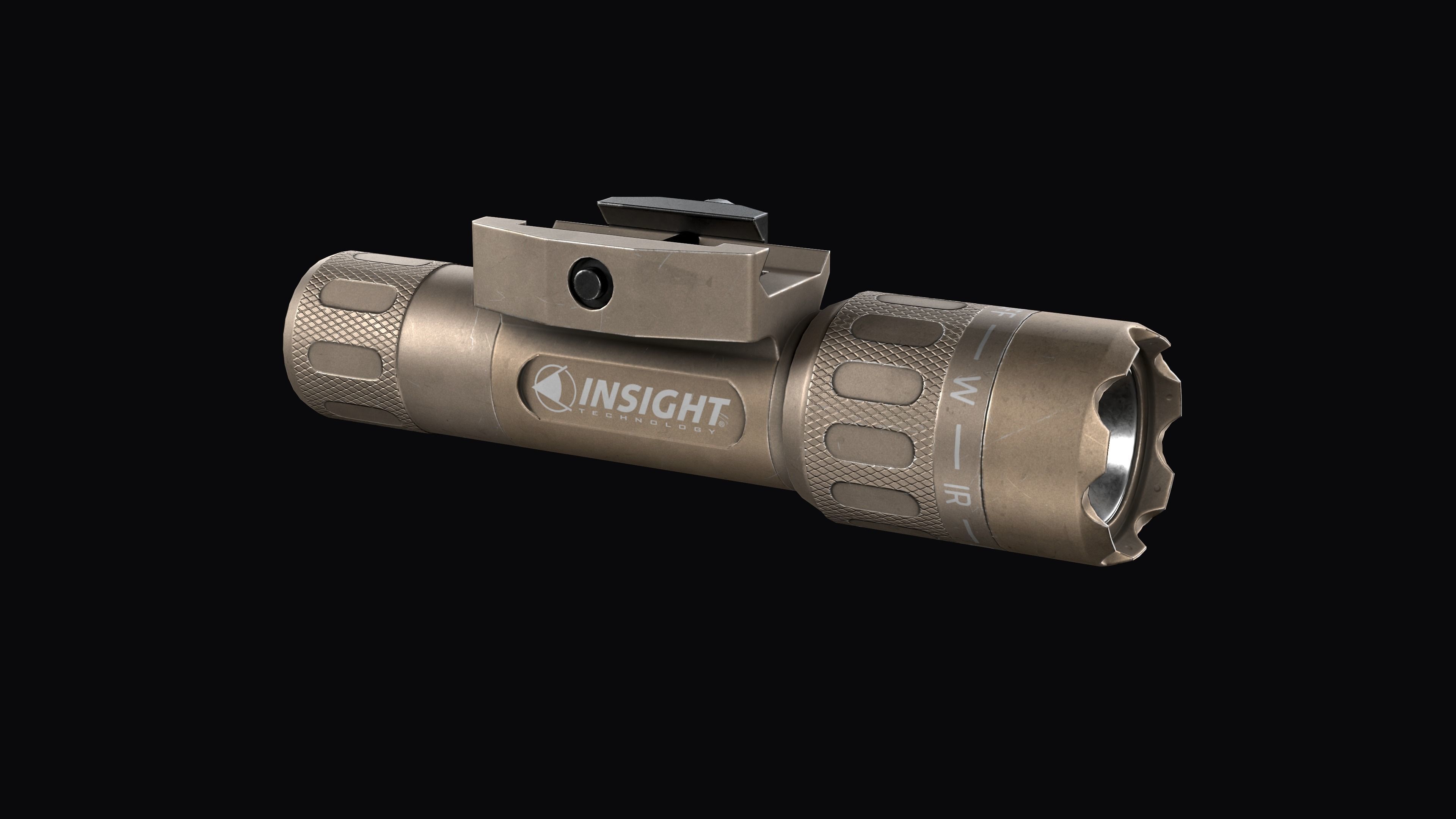 Insight WMX200 Tactical Weapon Light Low-poly 3D model_7