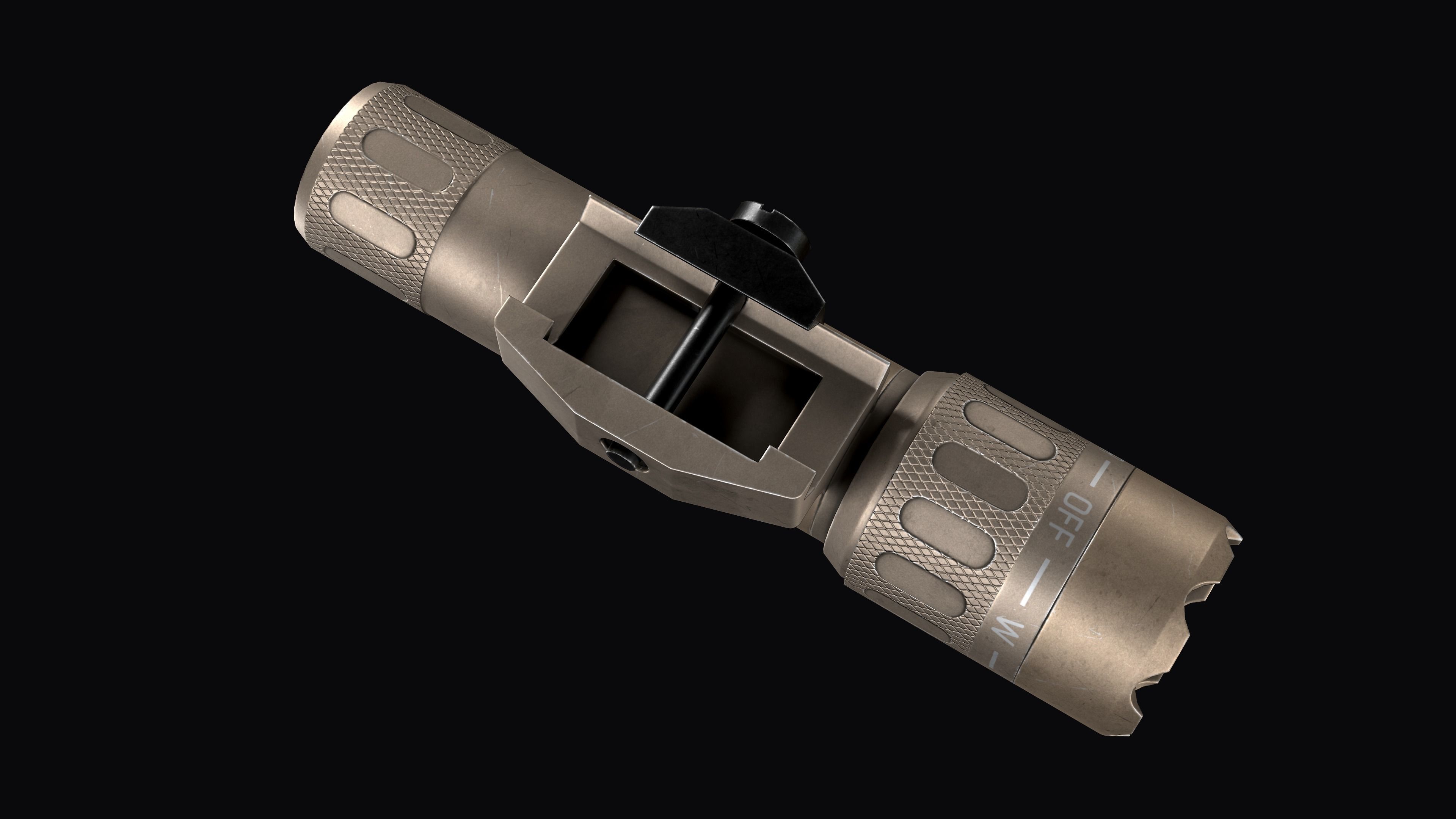 Insight WMX200 Tactical Weapon Light Low-poly 3D model_10