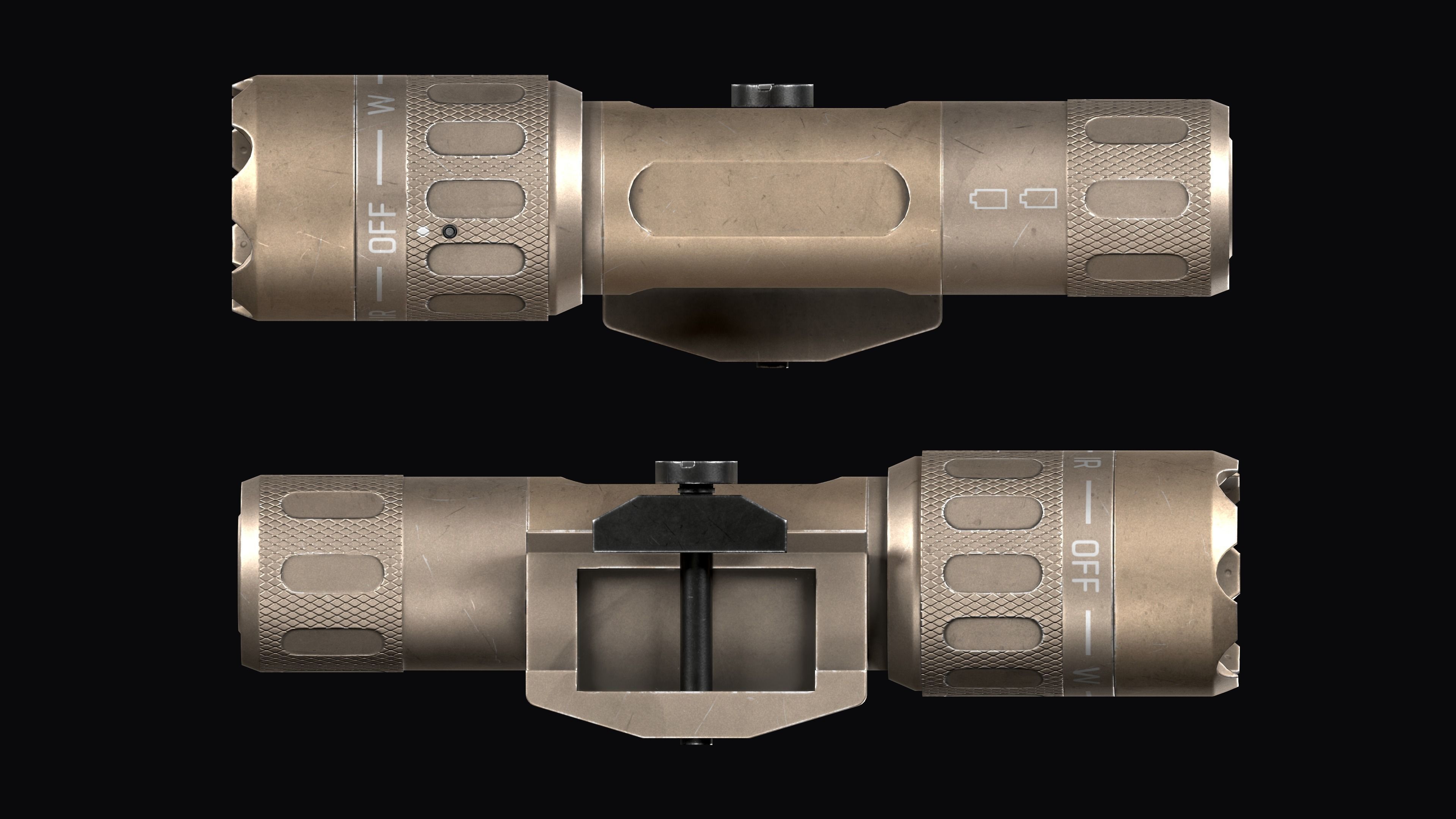 Insight WMX200 Tactical Weapon Light Low-poly 3D model_14