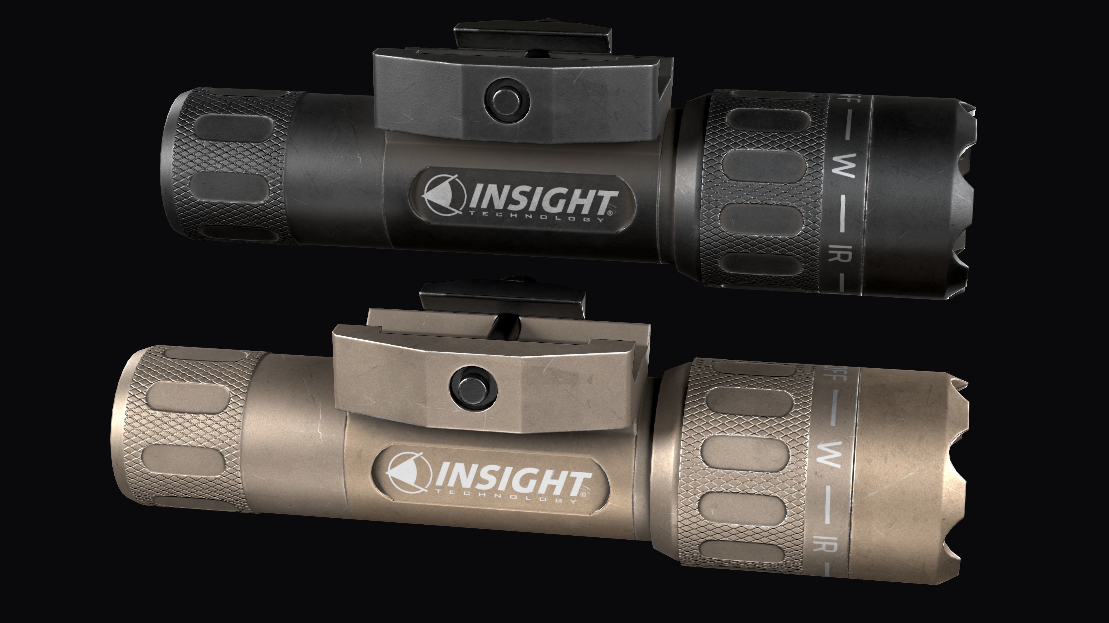 Insight WMX200 Tactical Weapon Light Low-poly 3D model_2