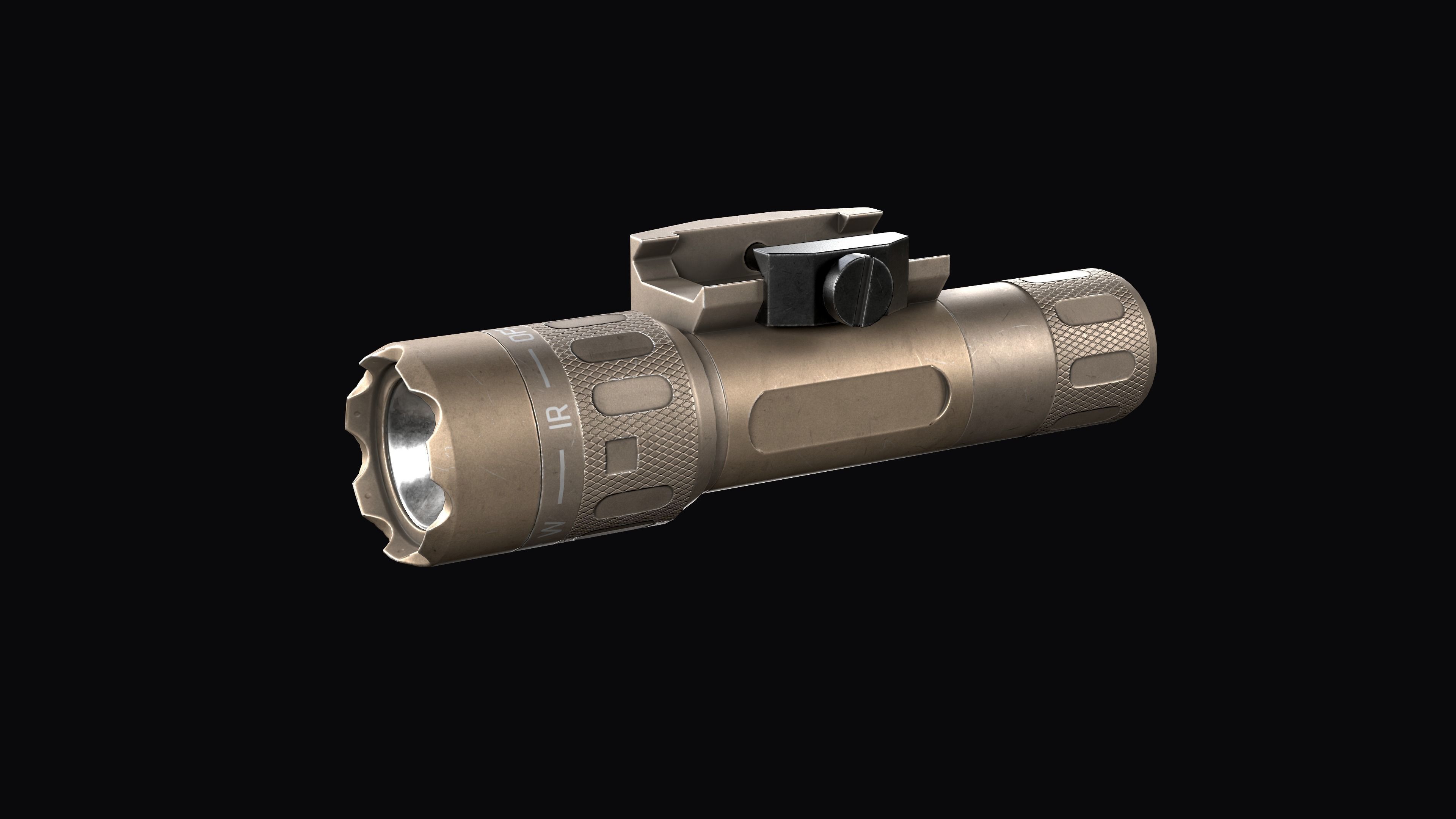 Insight WMX200 Tactical Weapon Light Low-poly 3D model_6