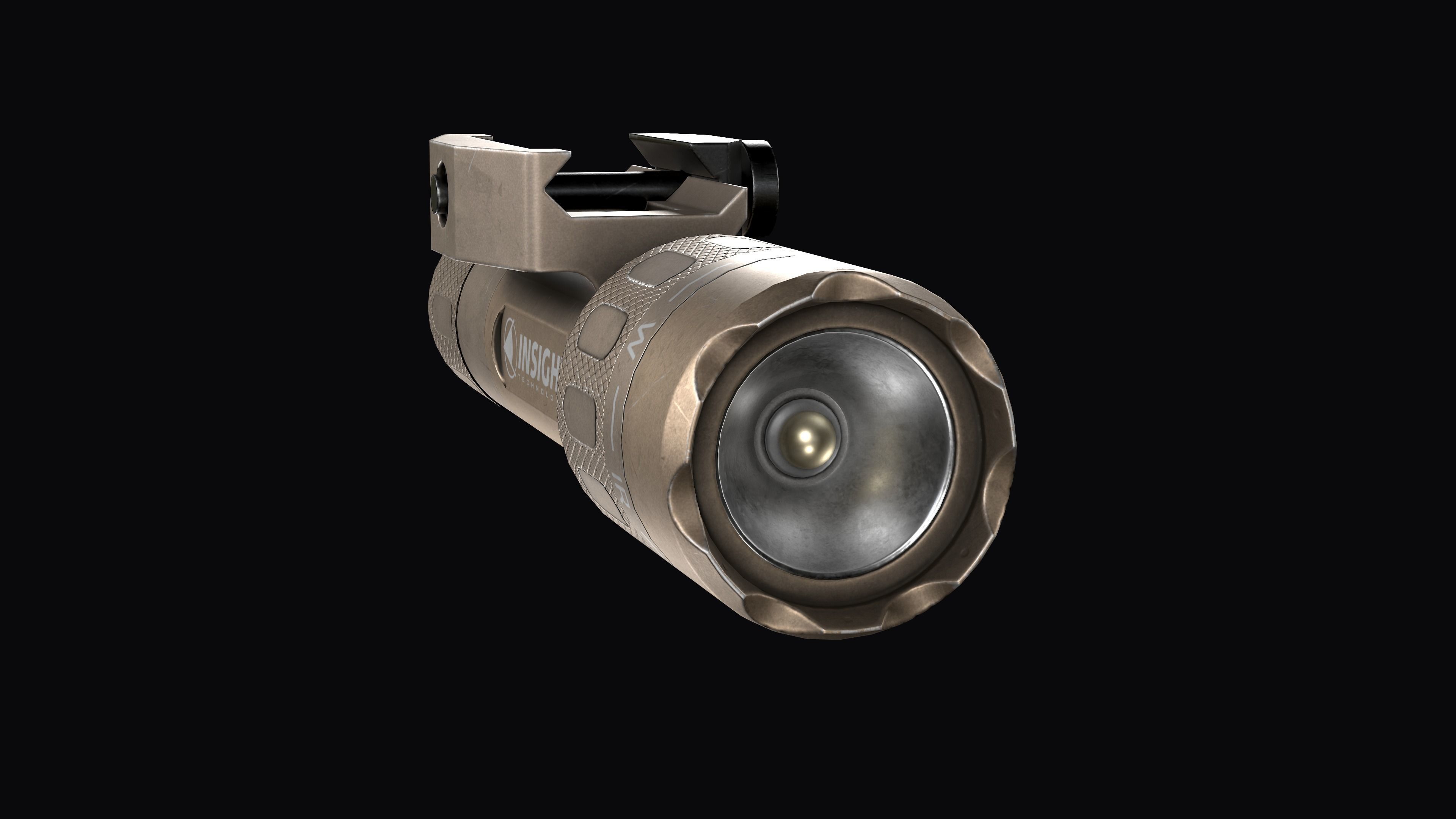 Insight WMX200 Tactical Weapon Light Low-poly 3D model_12