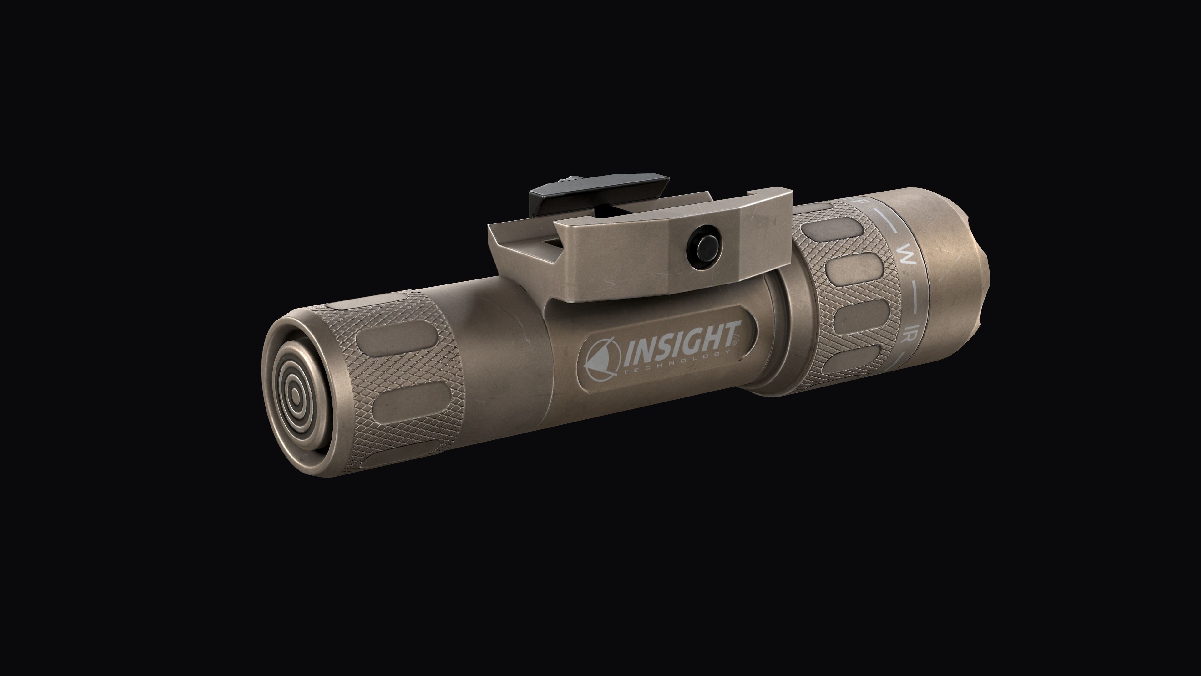 Insight WMX200 Tactical Weapon Light Low-poly 3D model_9