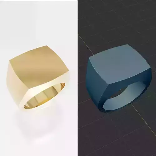 Engraveable Signet Ring Shank With Source Files