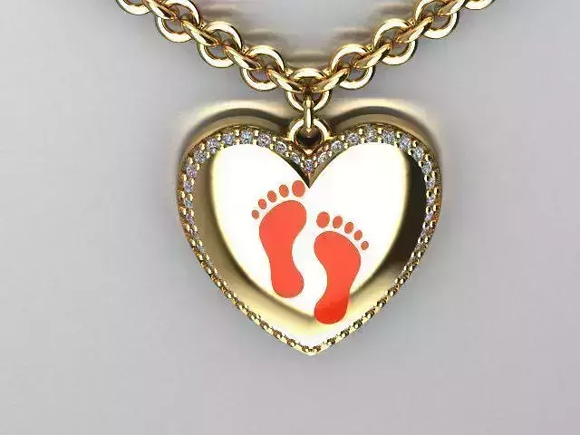 heart pendant 3D print model