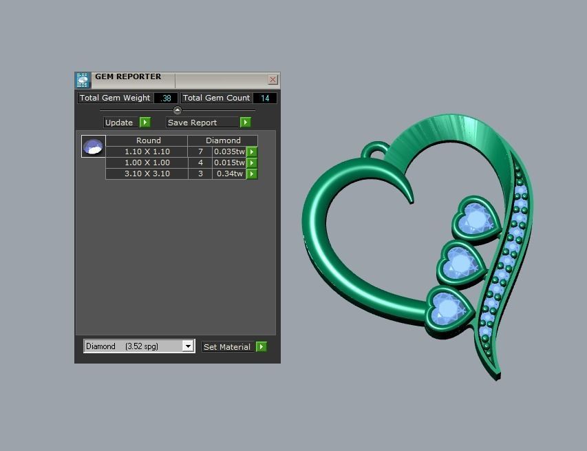heart pendant 3D print model_5