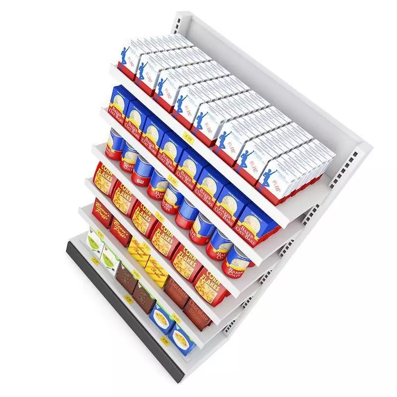 Supermarket Shelf 3D model_0