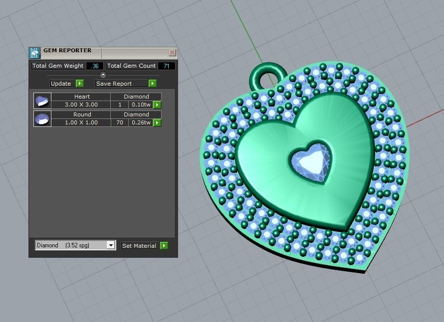 heart pendnat 3D print model_5