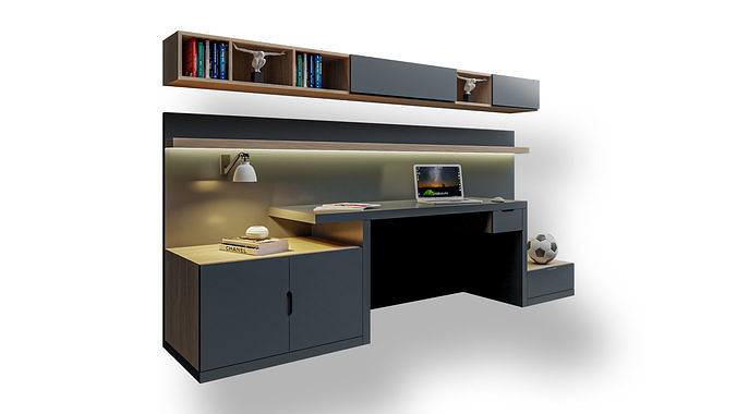 modern desk 3D model