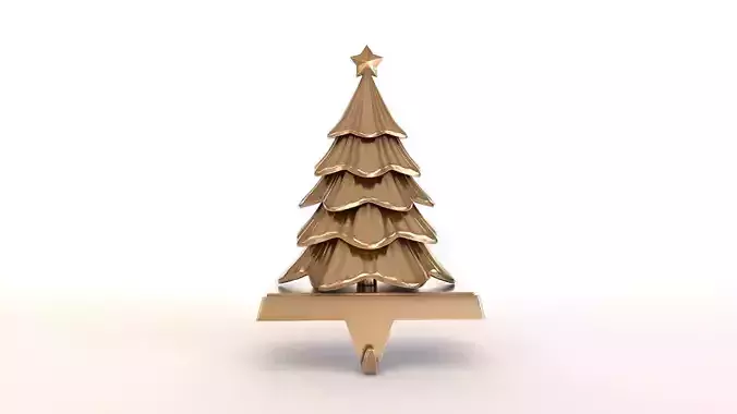 Pine Tree Shaped Christmas Stocking Hanger