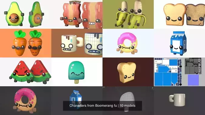 Characters from Boomerang fu