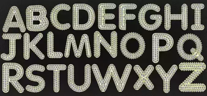 A to Z alphabets in cluster style 