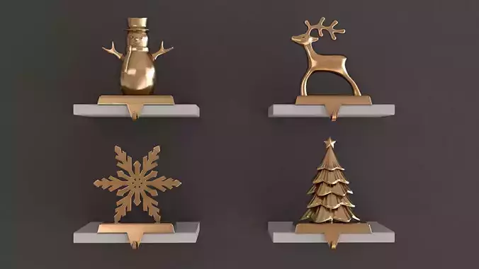 Christmas Stocking Hanger Set