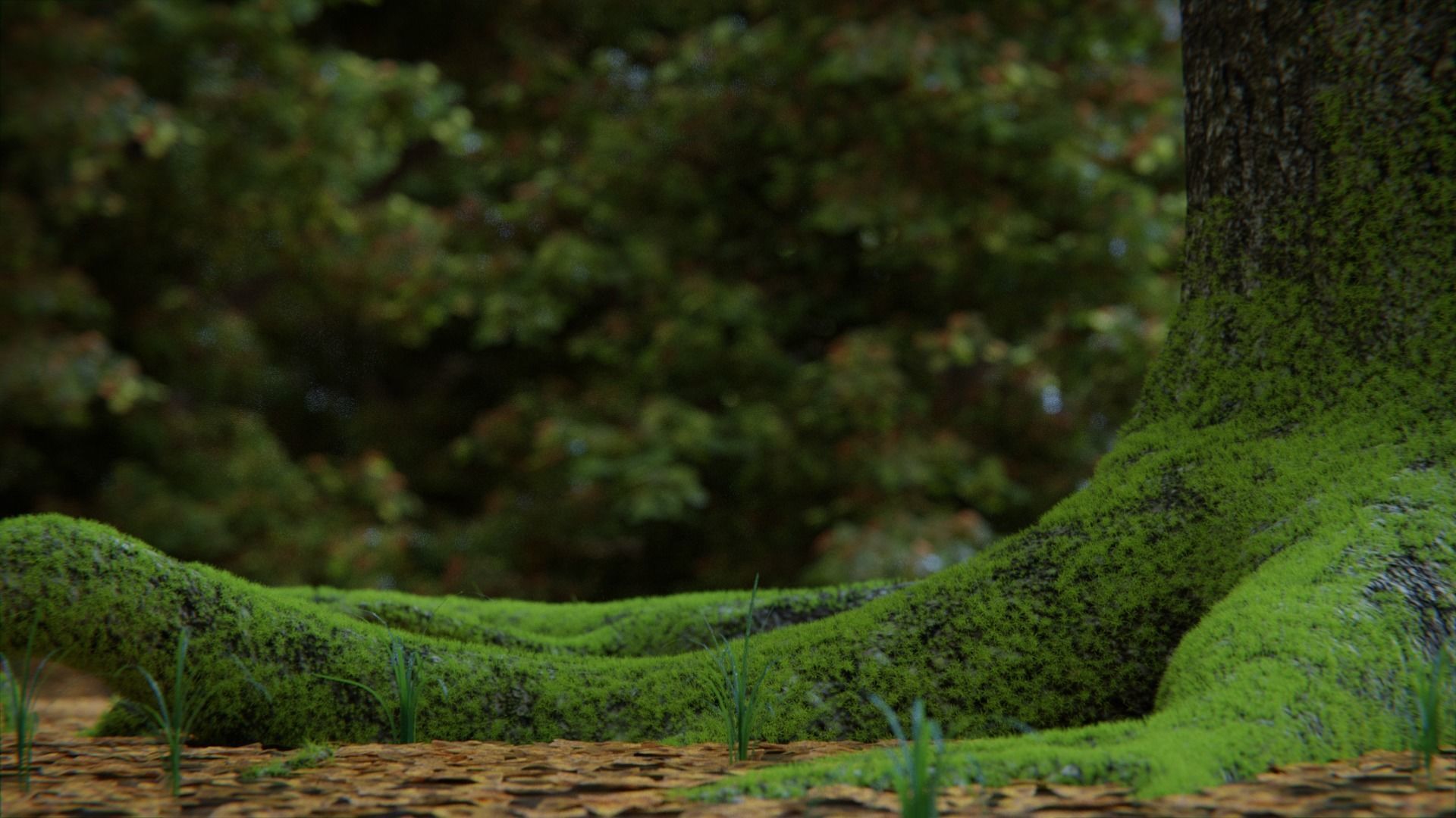 British Forest 3d Scene 3D model_3