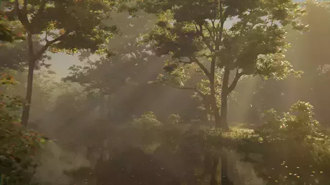 British Forest 3d Scene 3D model