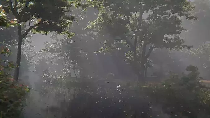 British Forest 3d Scene 3D model 3