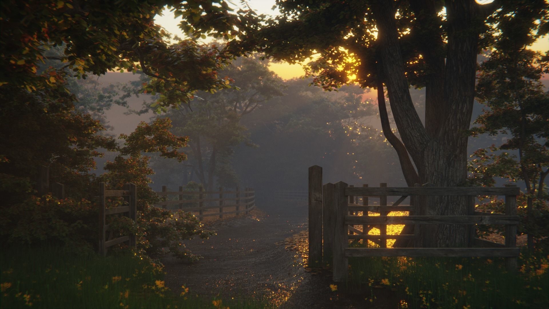 British Forest 3d Scene 3D model_1