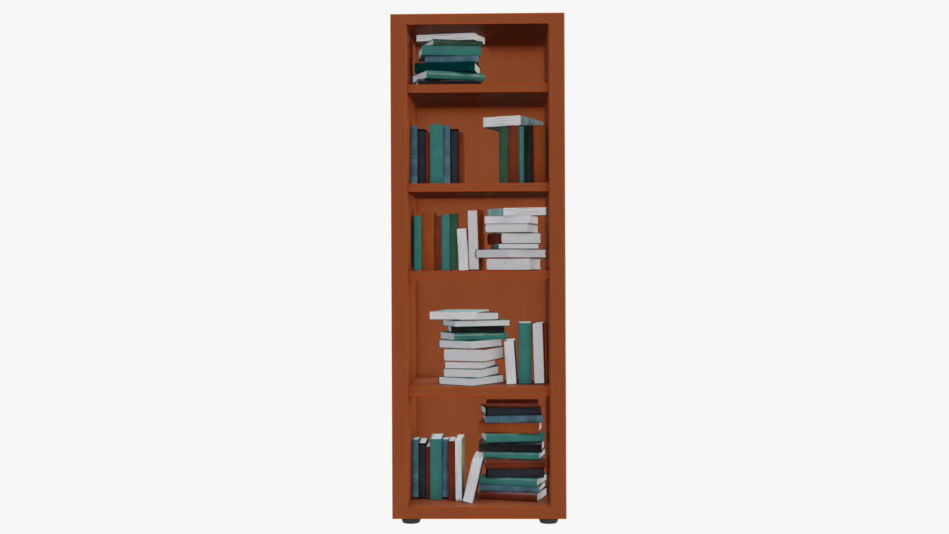 cartoon Closet with books Low-poly 3D model_3