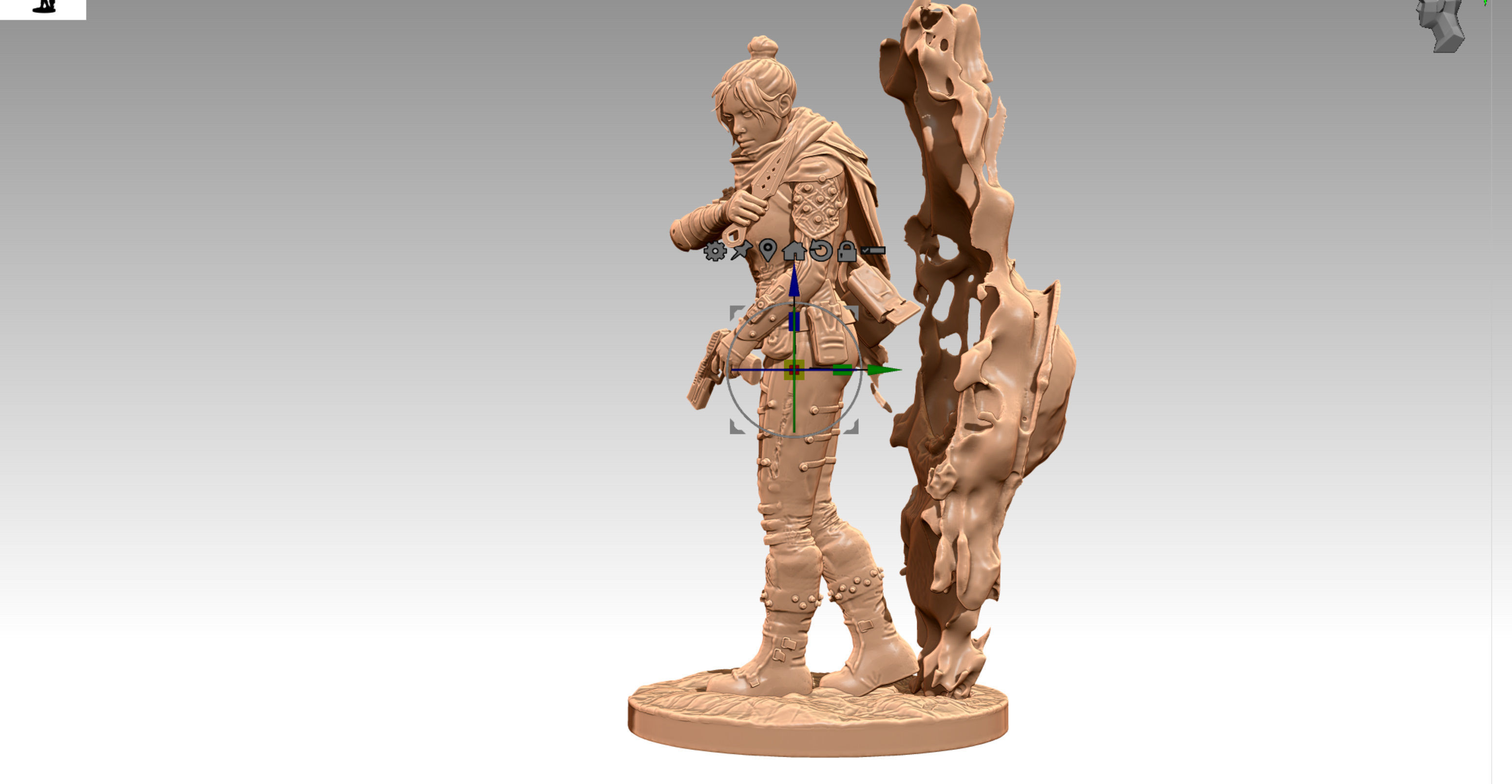 Apex Legends Wraith 3D print OBJ STL 3D print model_7