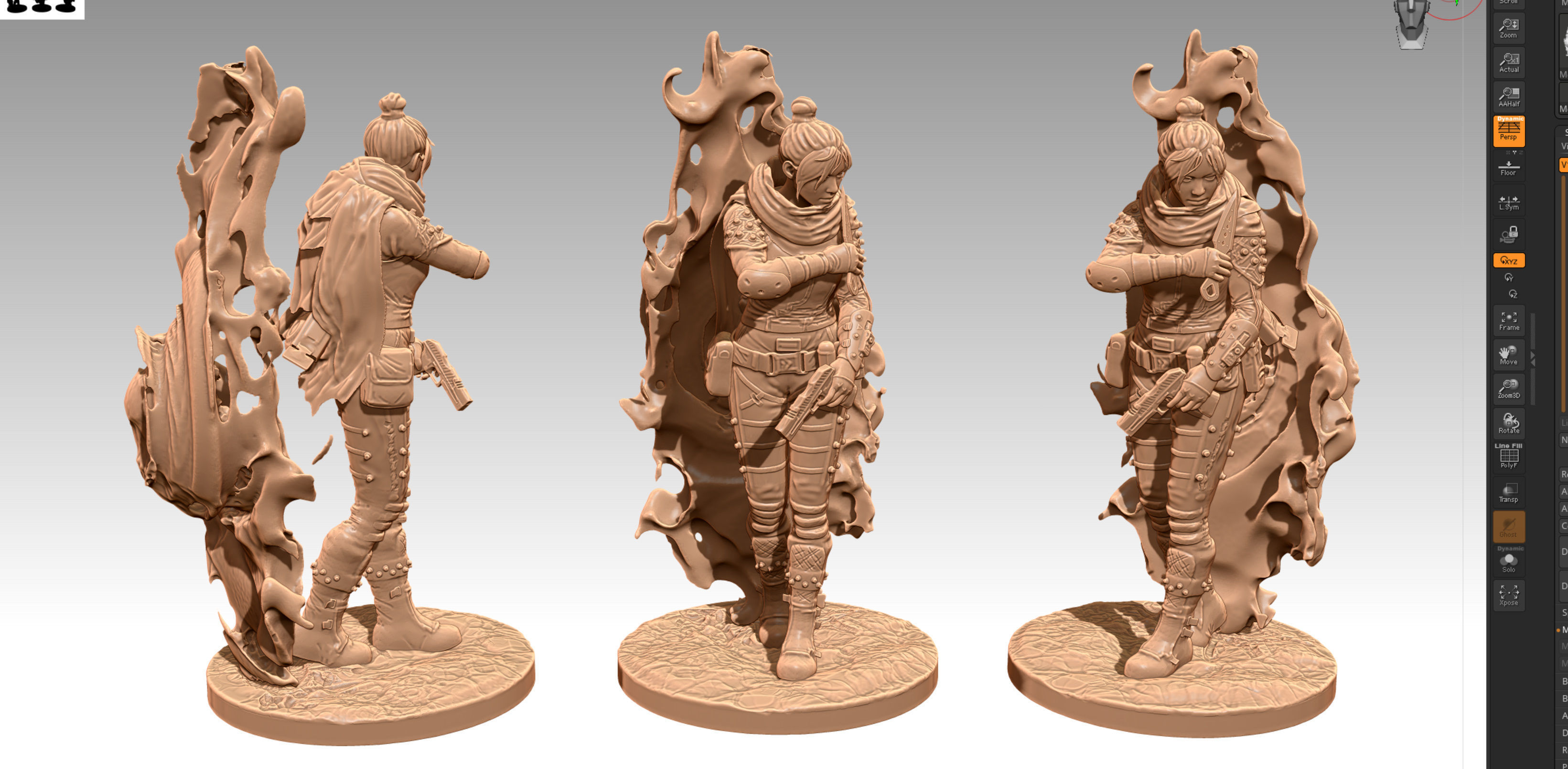 Apex Legends Wraith 3D print OBJ STL 3D print model_3