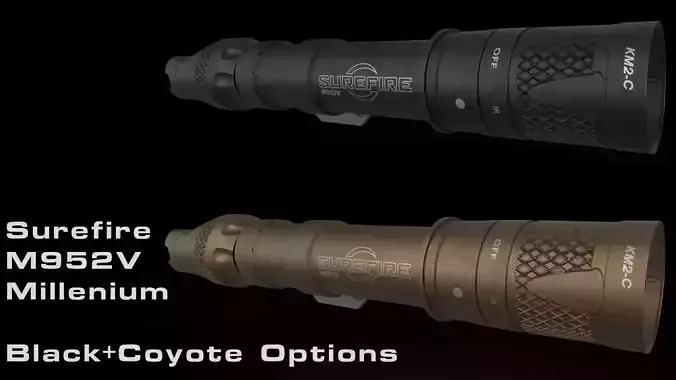 Surefire M952V-Millenium Low-poly 3D model