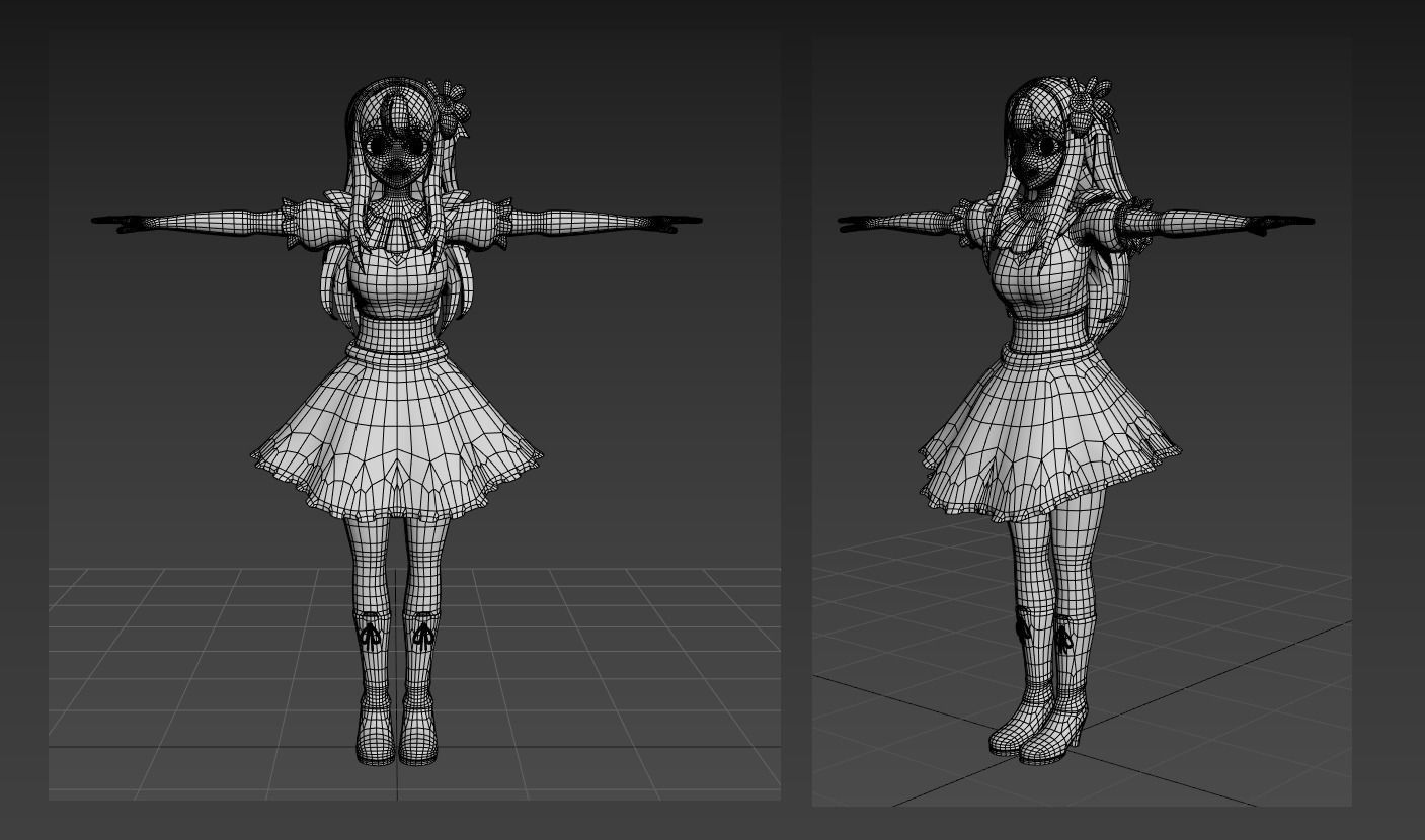 Oshi no Ko Hoshino Ai VRChat Avatar 3D model_4