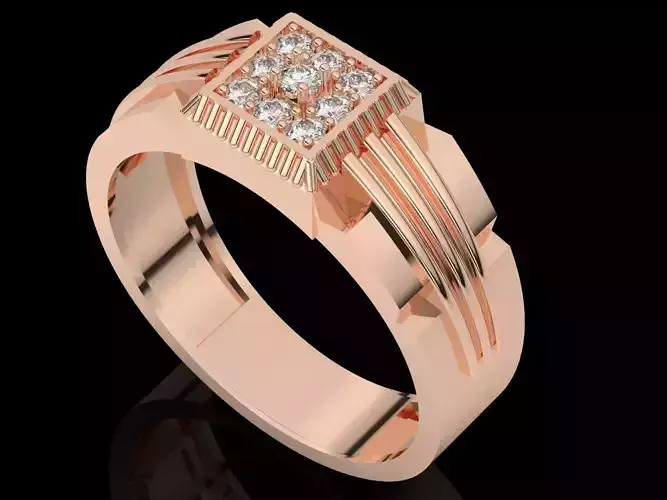 men fashion ring silver gold