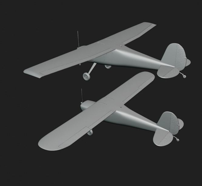 Cessna 140 in two wing versions 3D print model_1