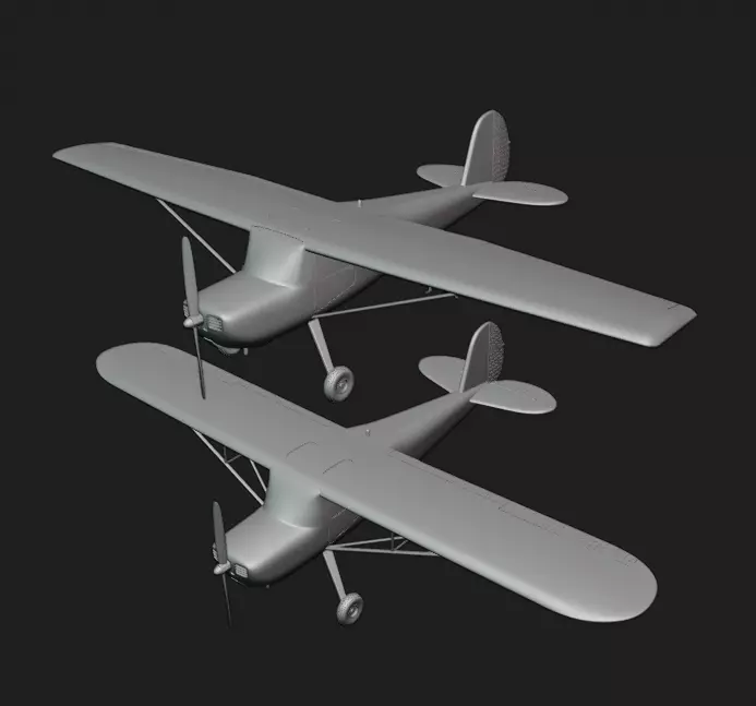Cessna 140 in two wing versions 3D print model_0