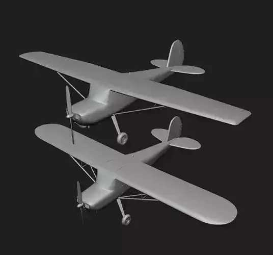 Cessna 140 in two wing versions 3D print model