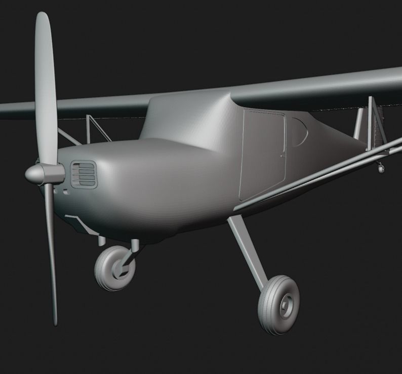 Cessna 140 in two wing versions 3D print model_4
