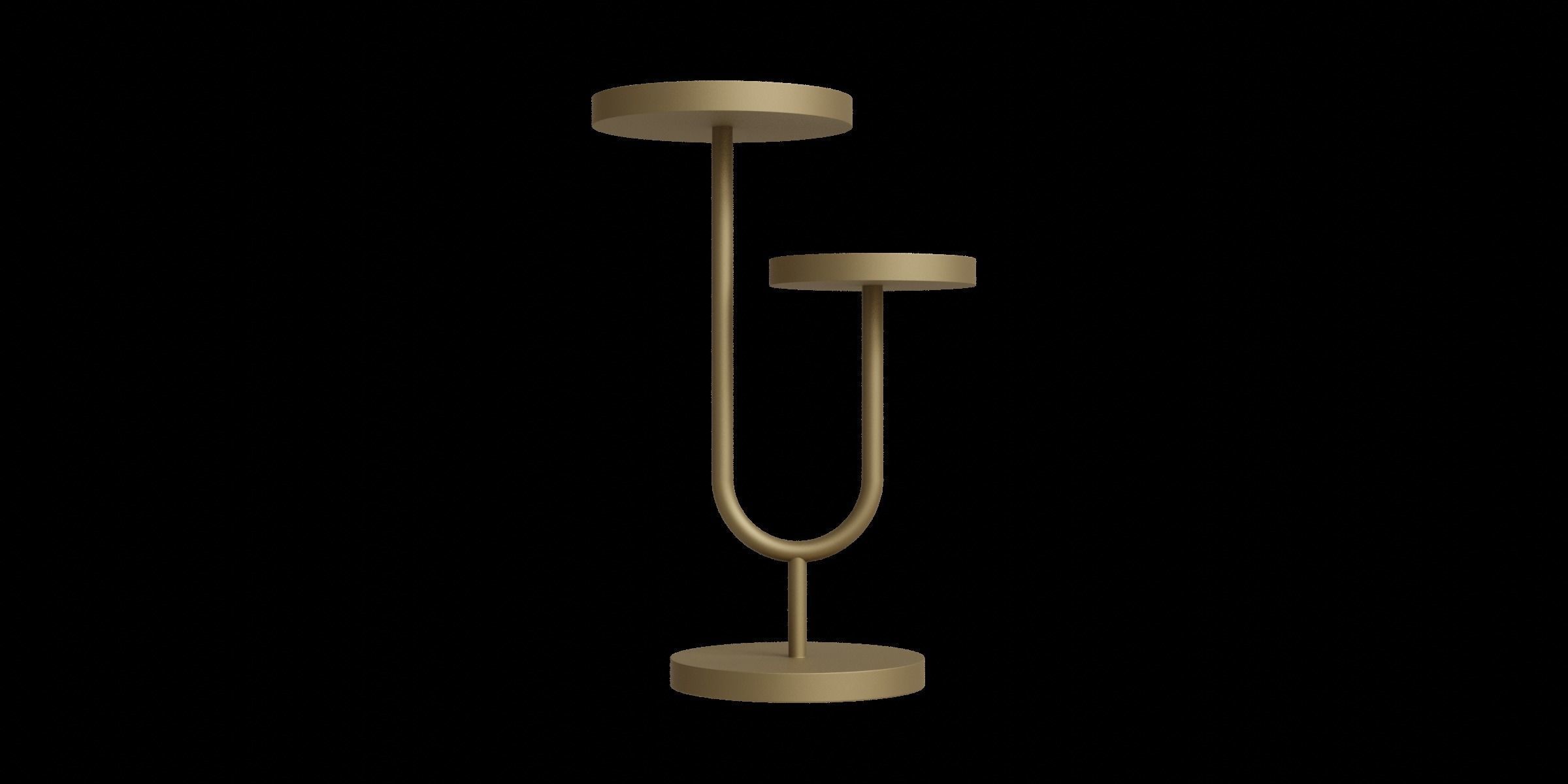 High-Low End Table Low-poly 3D model_4