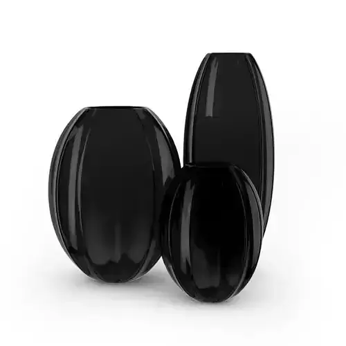Black Vases Set