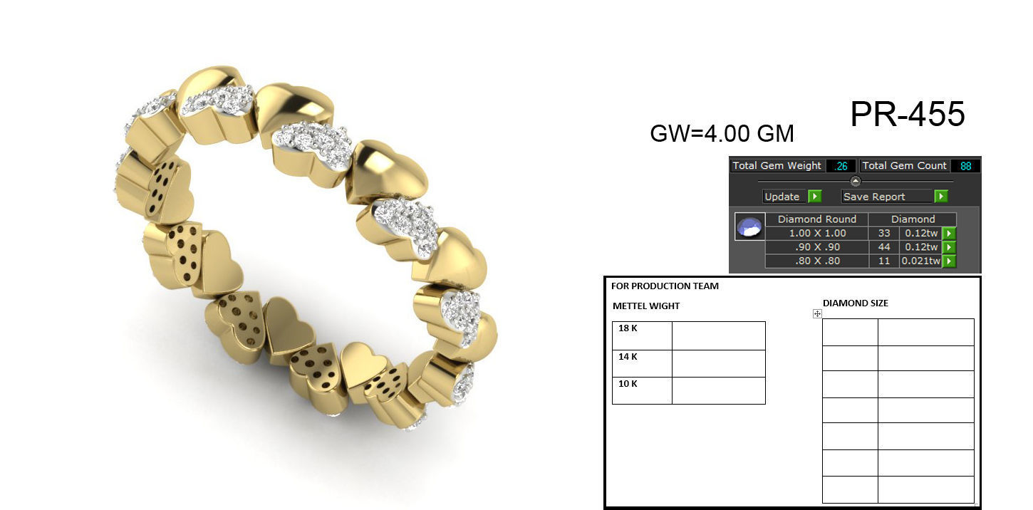 heart rings collection 3D print model_18