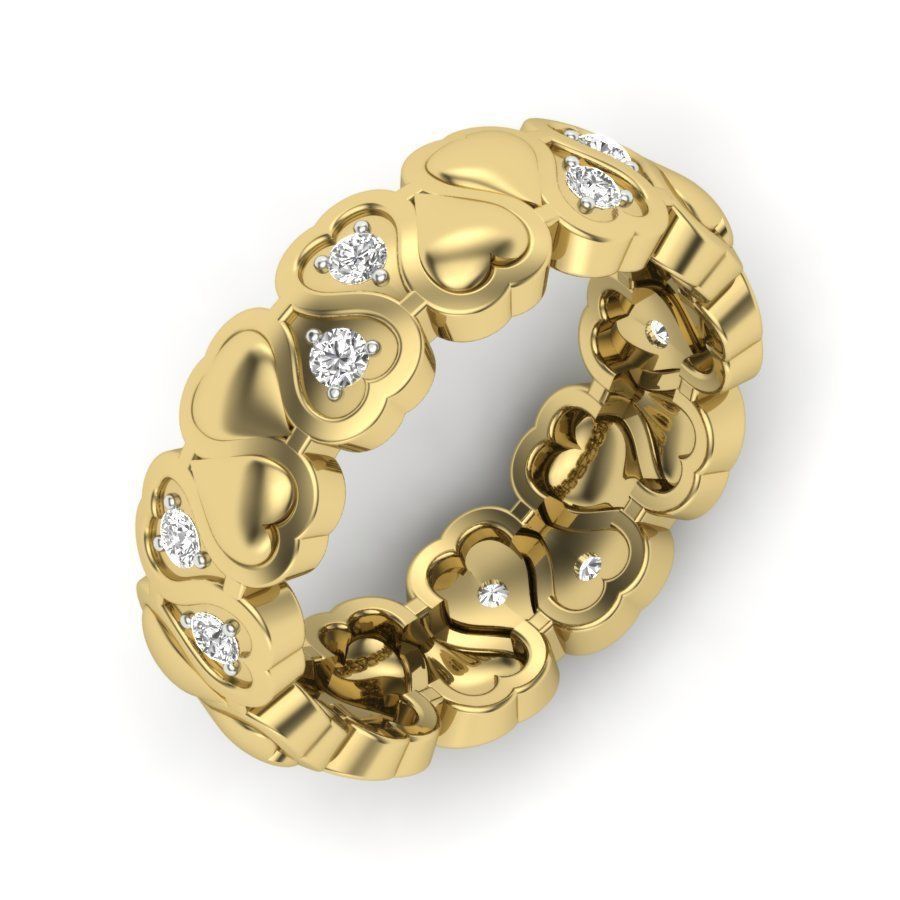 heart rings collection 3D print model_9