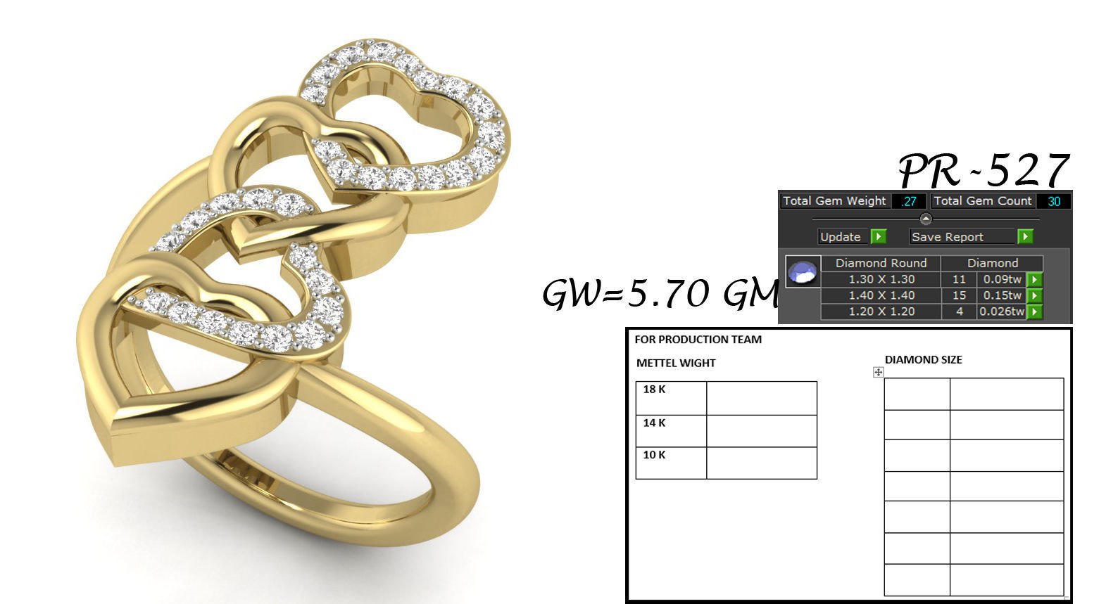 heart rings collection 3D print model_20
