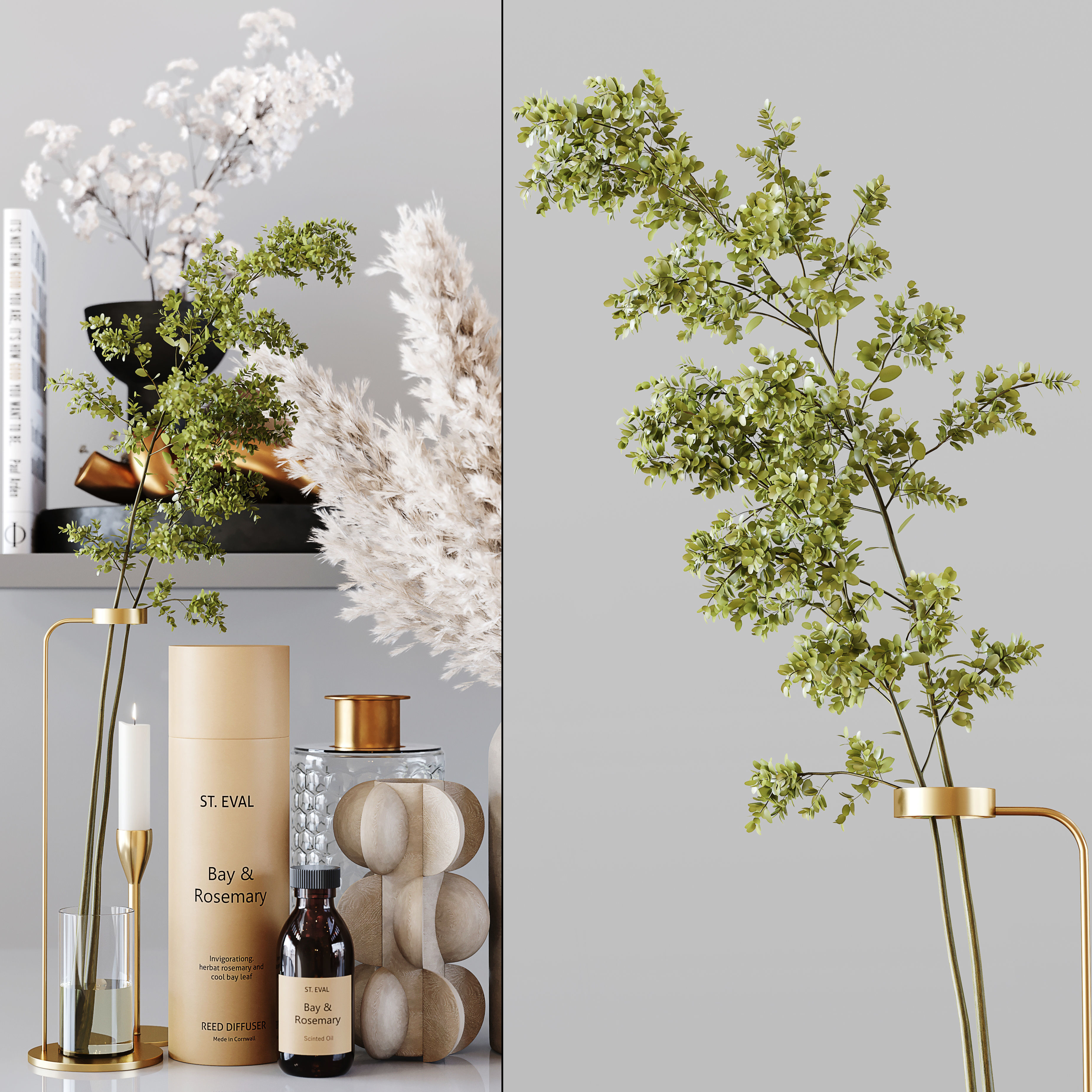 Decorative Set 159 Low-poly 3D model_8