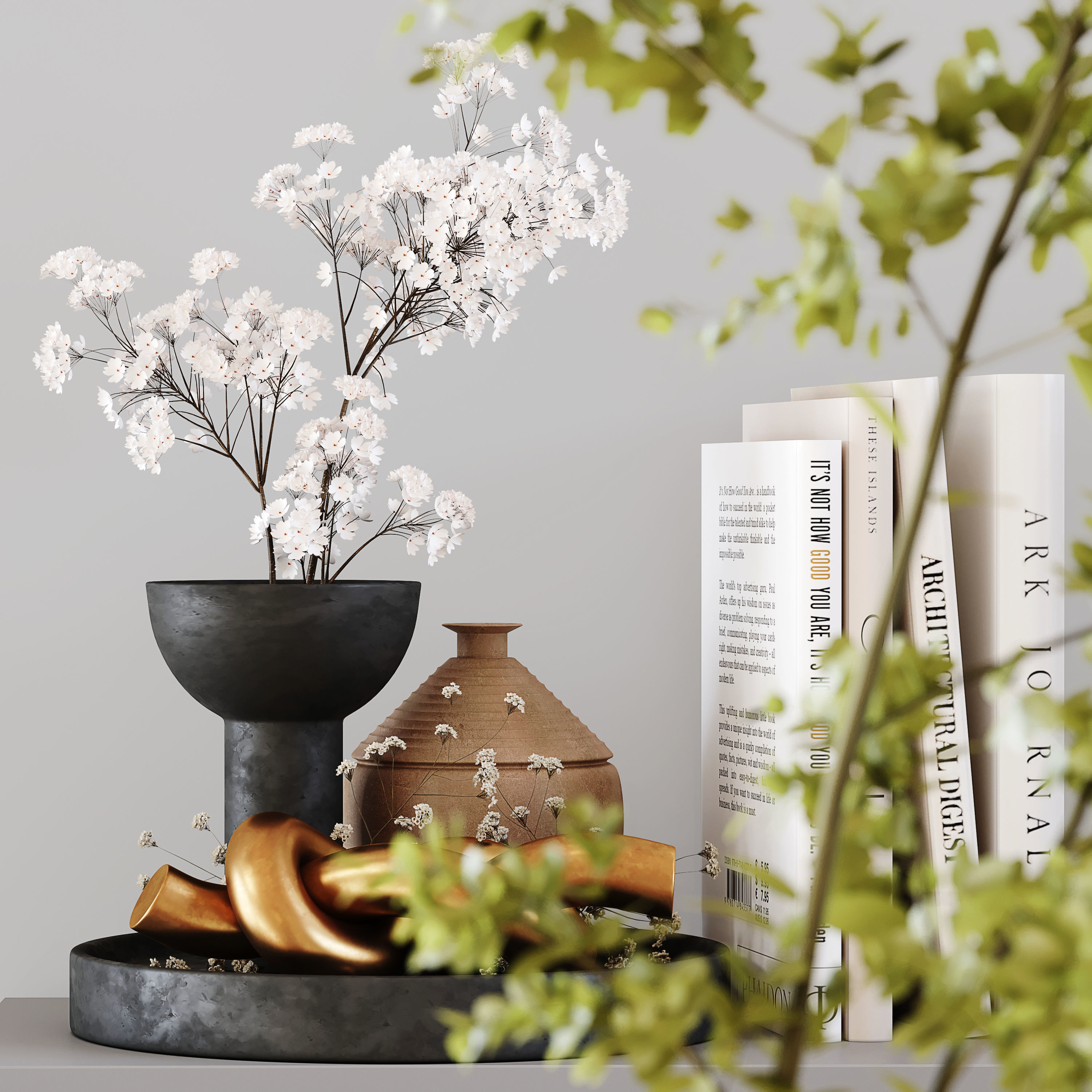 Decorative Set 159 Low-poly 3D model_3