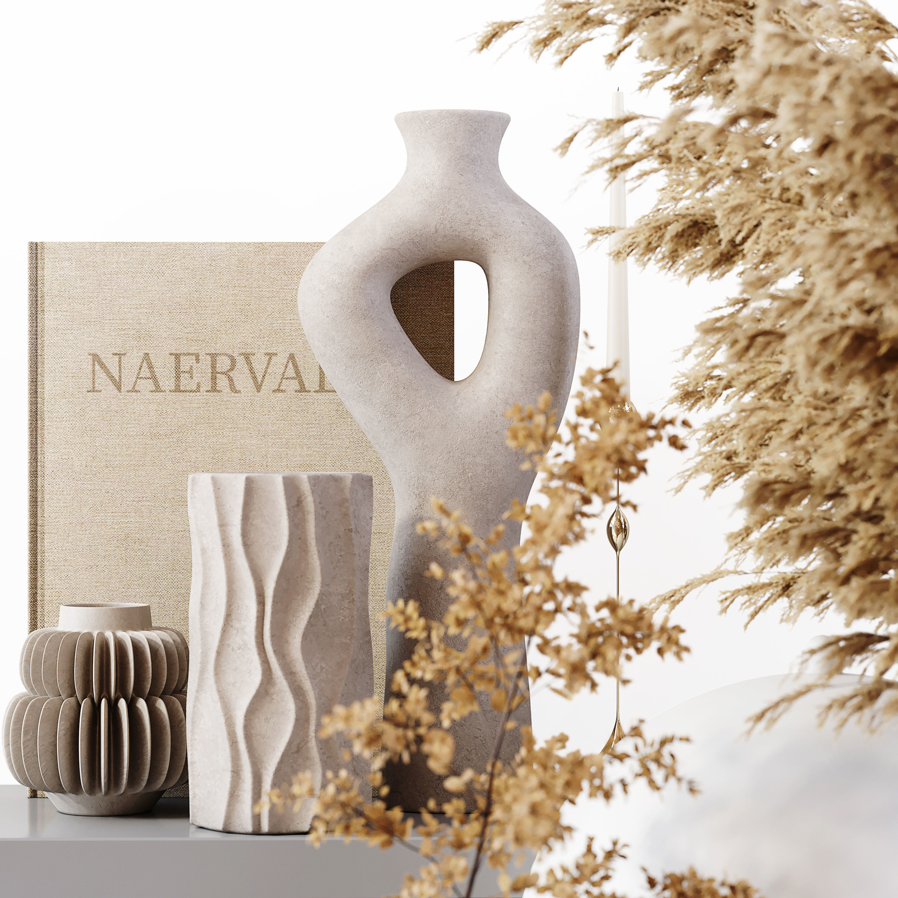 Decorative Set 160 Low-poly 3D model_11