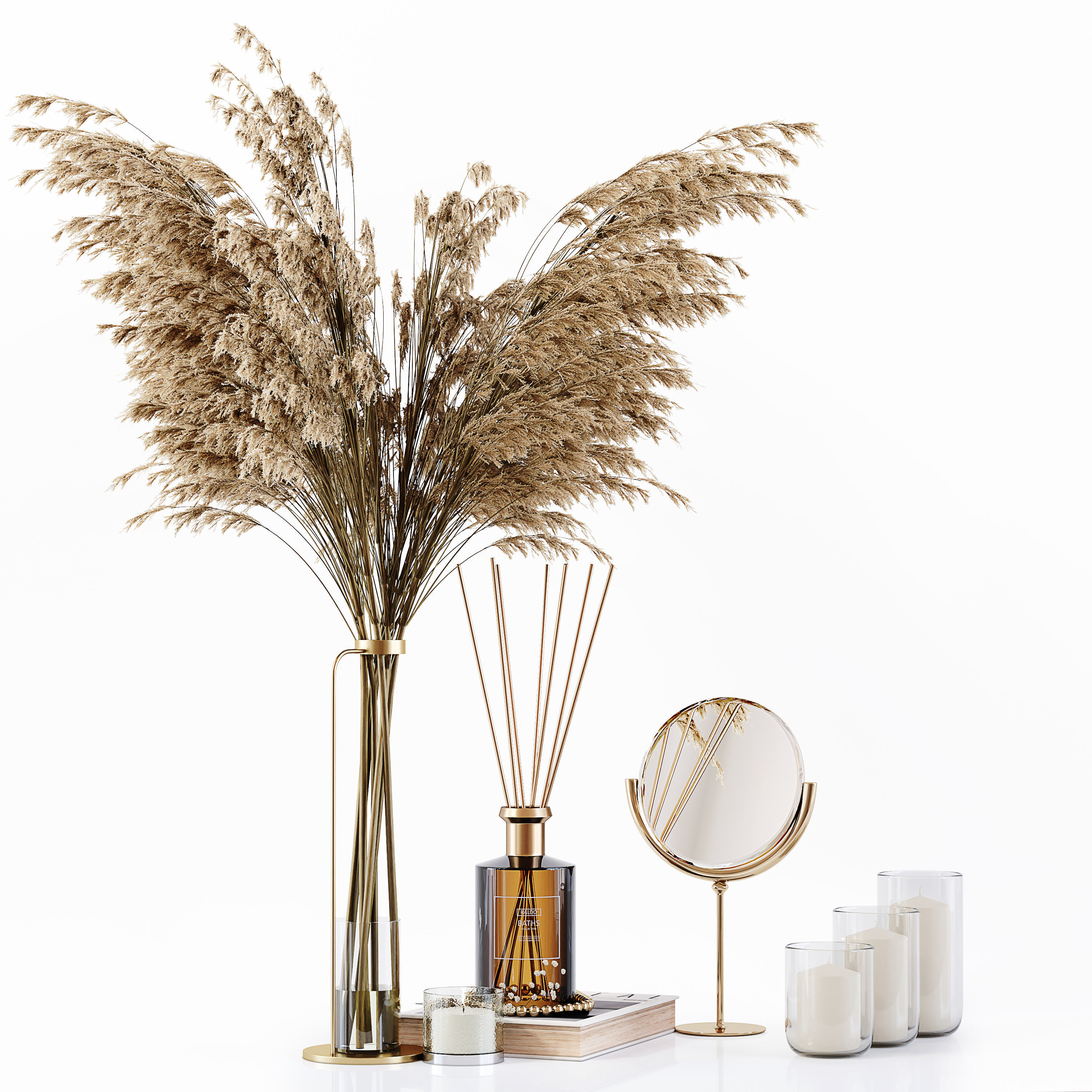 Decorative Set 160 Low-poly 3D model_3