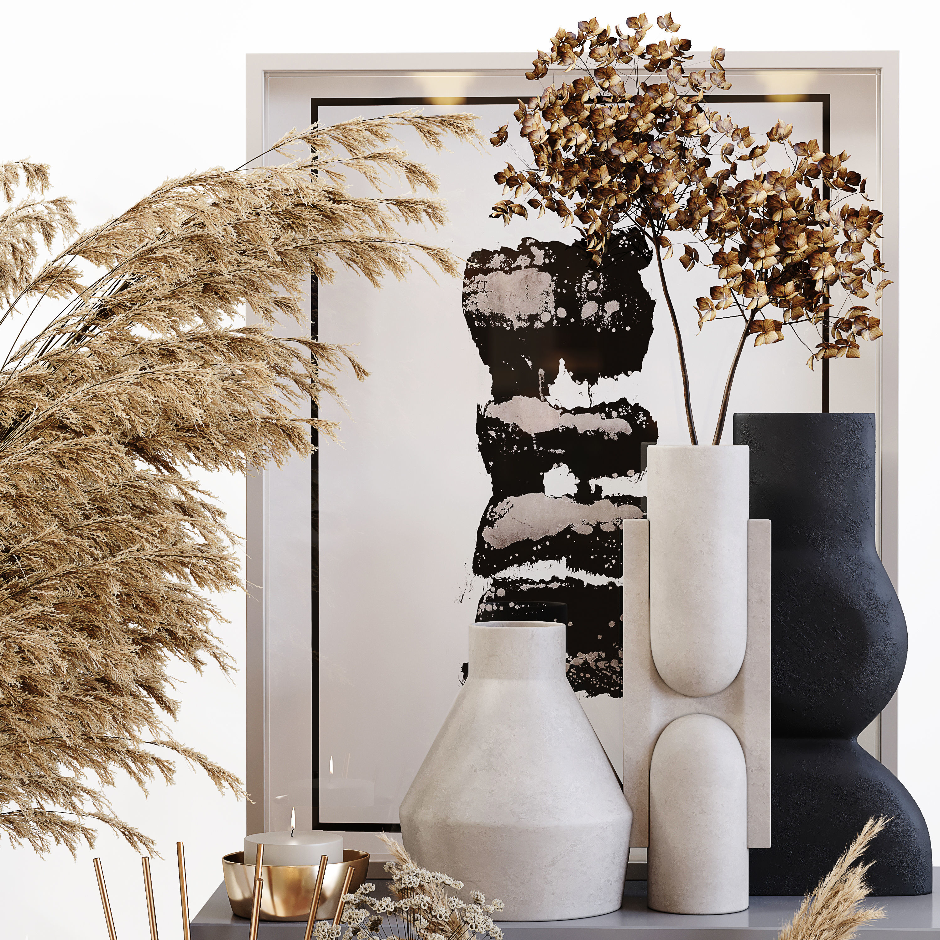 Decorative Set 160 Low-poly 3D model_4