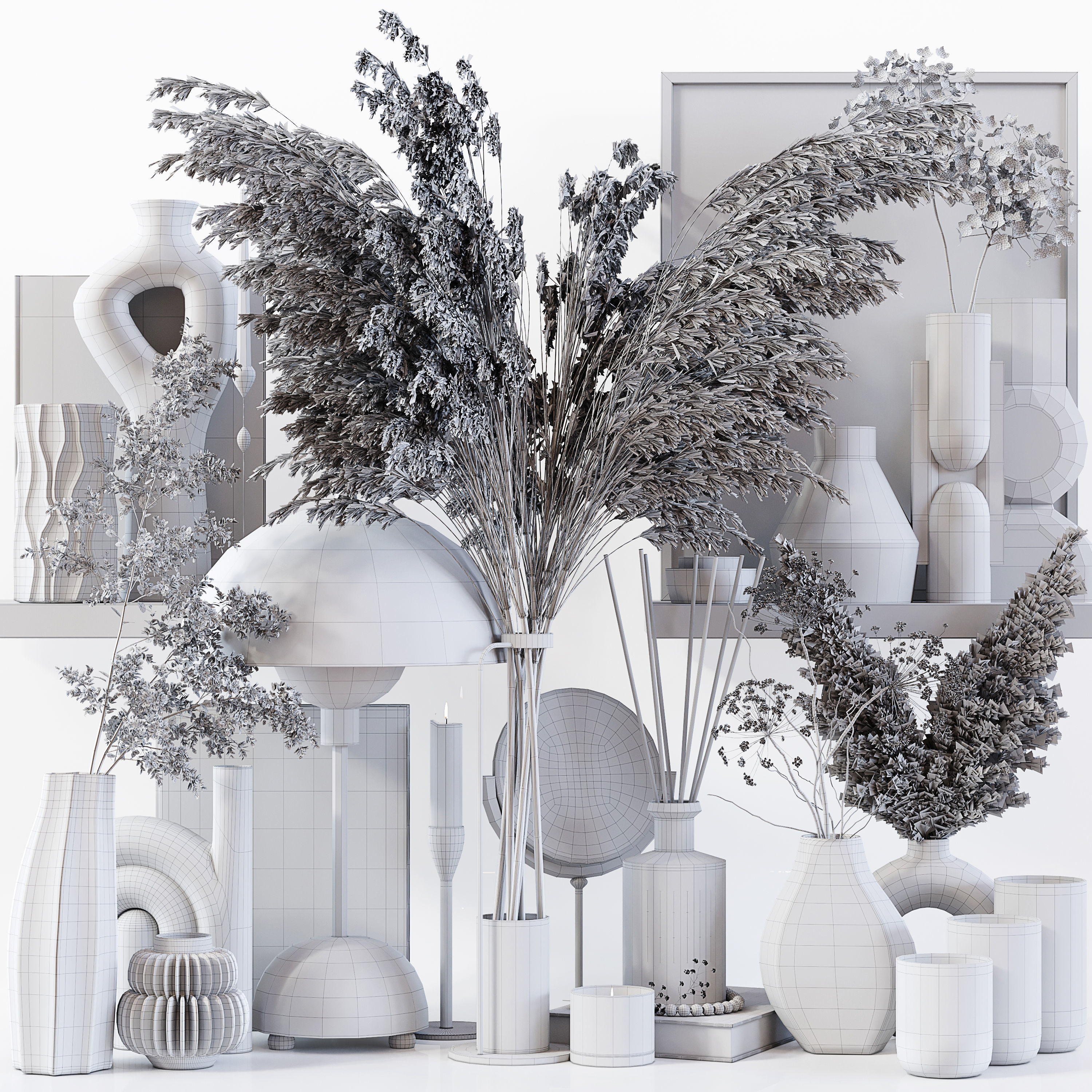 Decorative Set 160 Low-poly 3D model_6