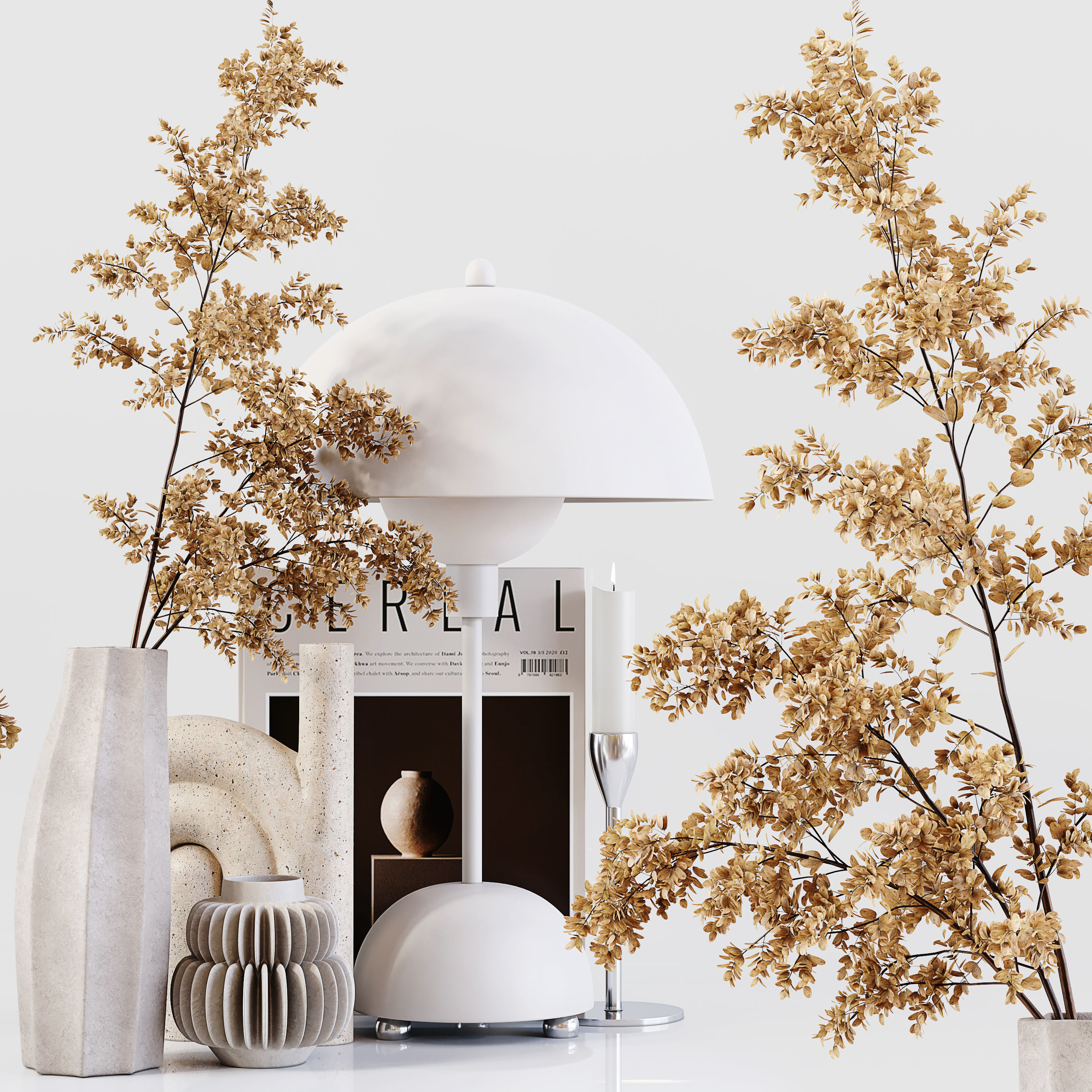 Decorative Set 160 Low-poly 3D model_2