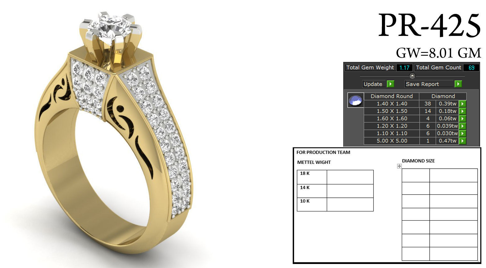 engagement rings collection 3D print model_49