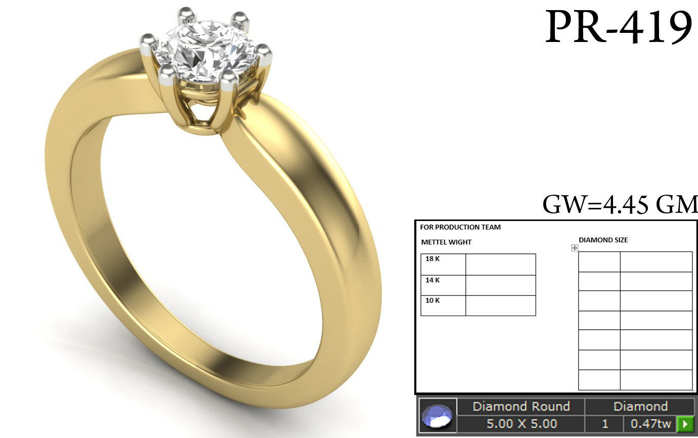 engagement rings collection 3D print model_42