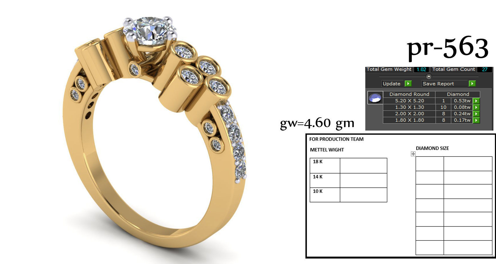 engagement rings collection 3D print model_43