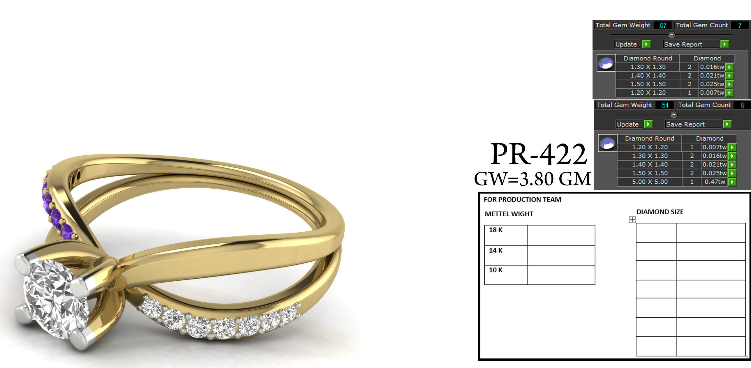 engagement rings collection 3D print model_44