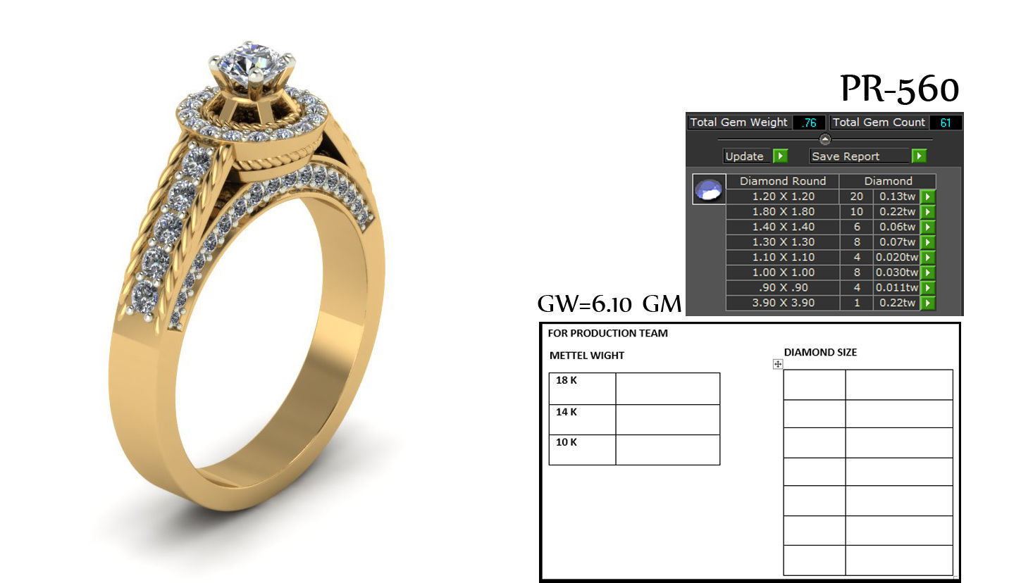 engagement rings collection 3D print model_31